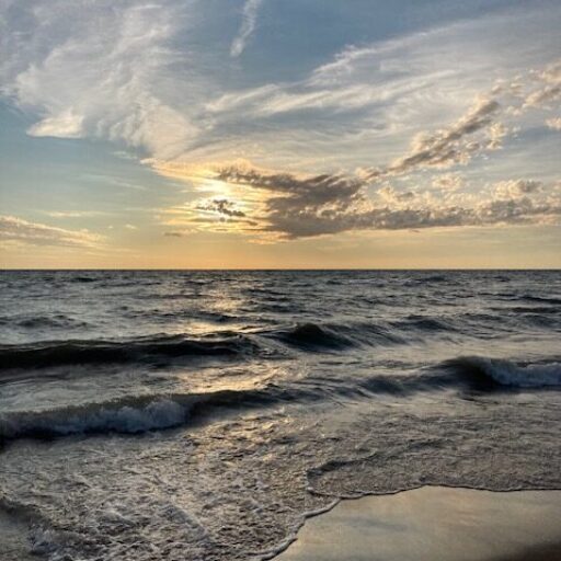 Simmons Island Beach overlooking Lake Michigan, Kenosha, WI