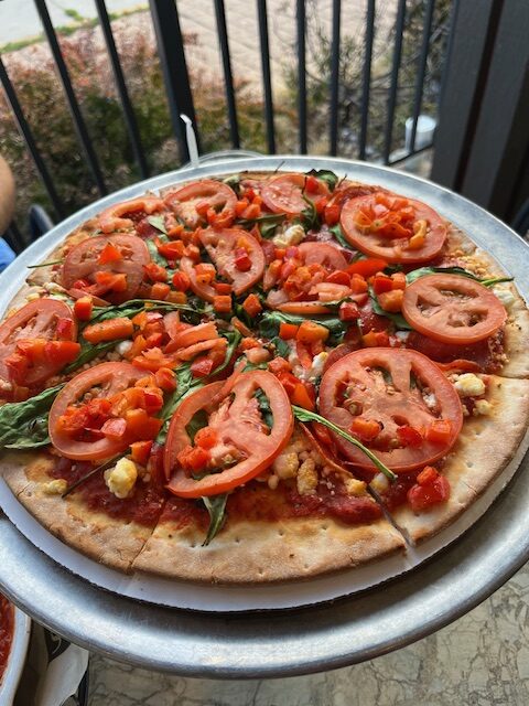 Sugar River Pizza Company gluten free veggie pizza